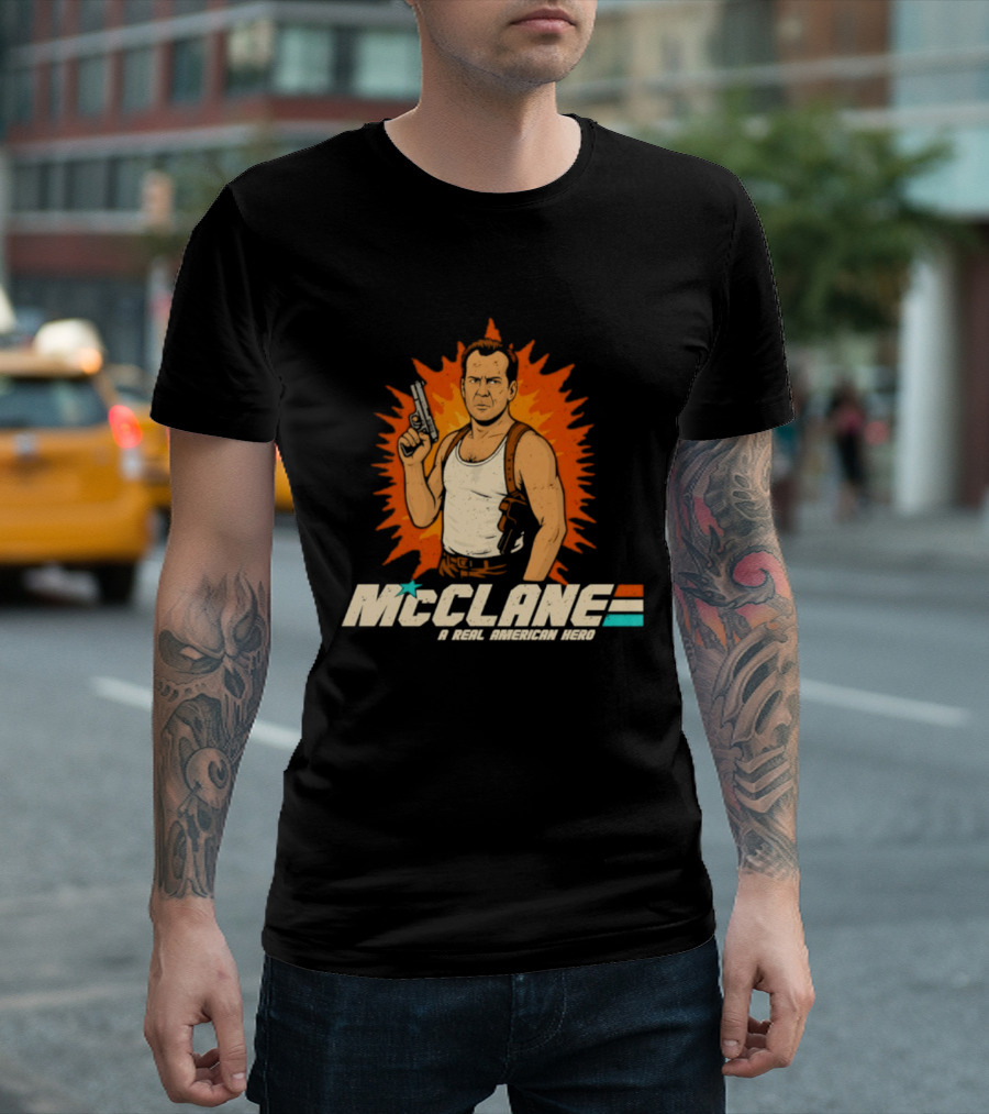 John McClane Die Hard A Real American Hero Explosive T-Shirt
