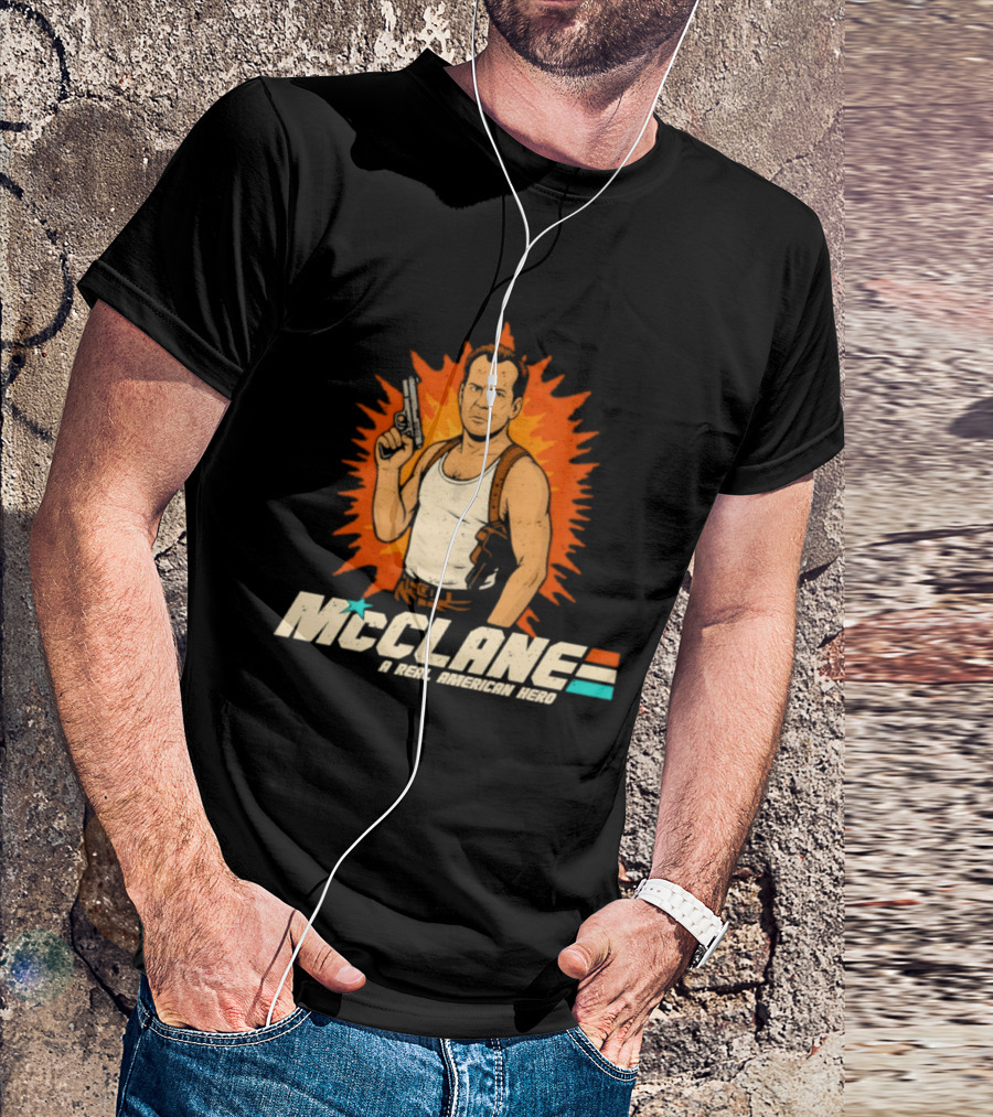 John McClane Die Hard A Real American Hero Explosive T-Shirt