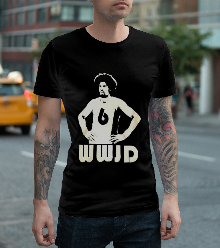 Julius Erving Number 6 WWJD What Would Julius Do T-Shirt