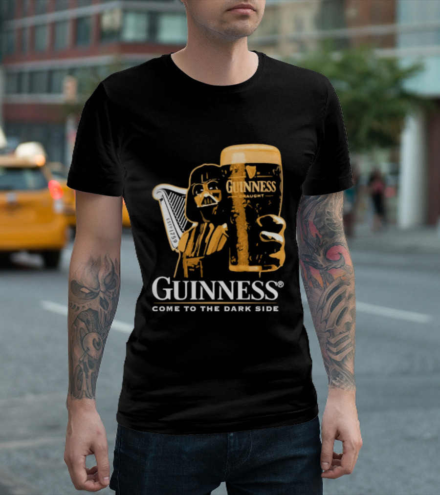 Guinness Darth Vader Come To The Dark Side Star Wars Beer Glass T-Shirt