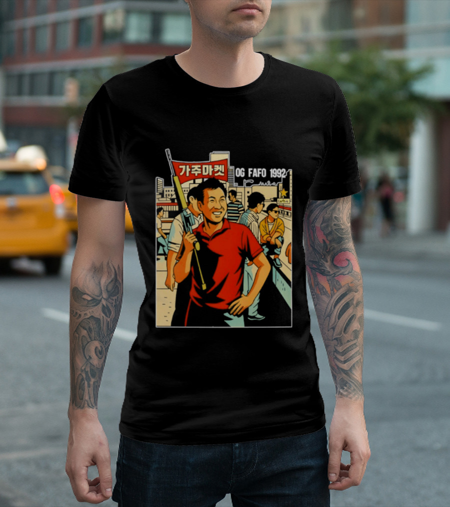 Gaju Market California OG FAFO 1992 Retro Vibe Scene T-Shirt