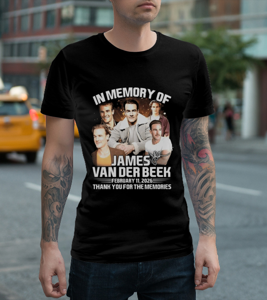 In Memory Of James Van Der Beek 1977 2026 Thank You For The Memories T-Shirt
