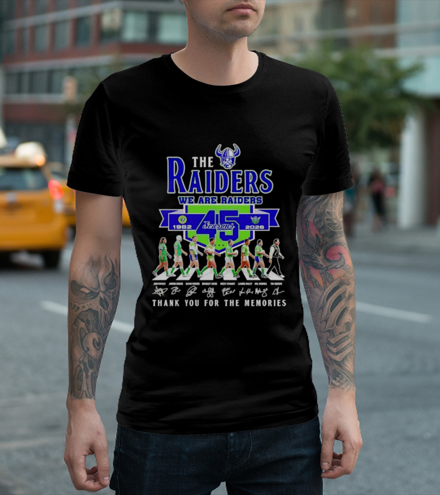 The Raiders We Are Raiders 45 Seasons 1982 2026 Thank You For The Memories T-Shirt