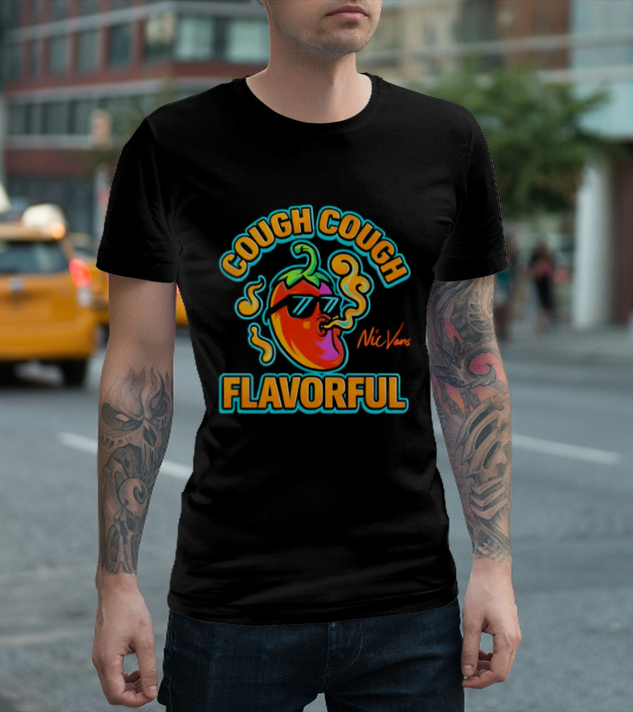 Cough Cough Flavorful Nic Vans Pepper Smoking Sunglasses T-Shirt