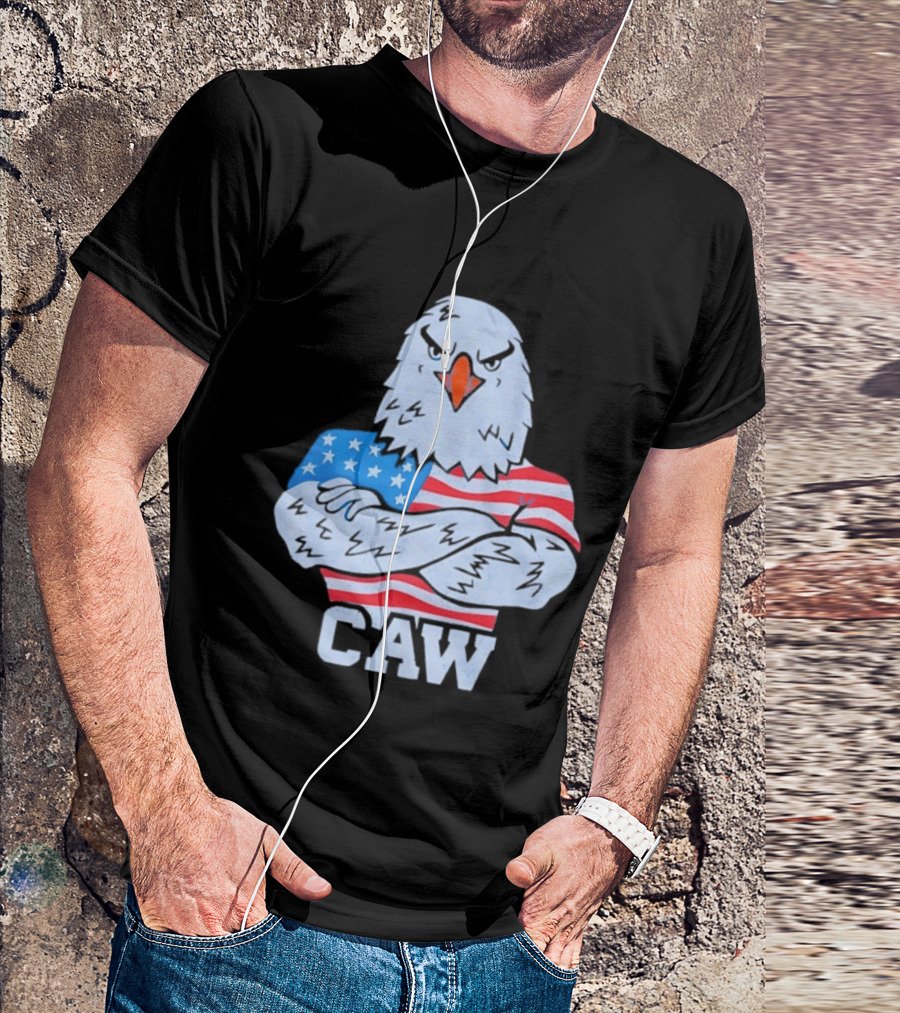 Eagle Caw American Flag Stars And Stripes T-Shirt