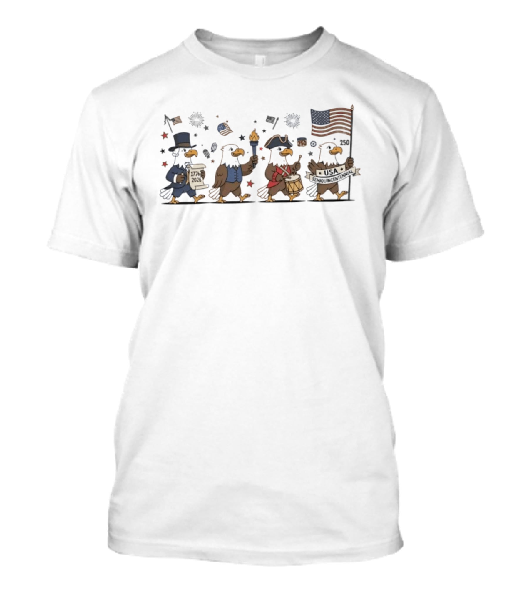 250th America Anniversary 1776 2026 Eagle Parade T-Shirt