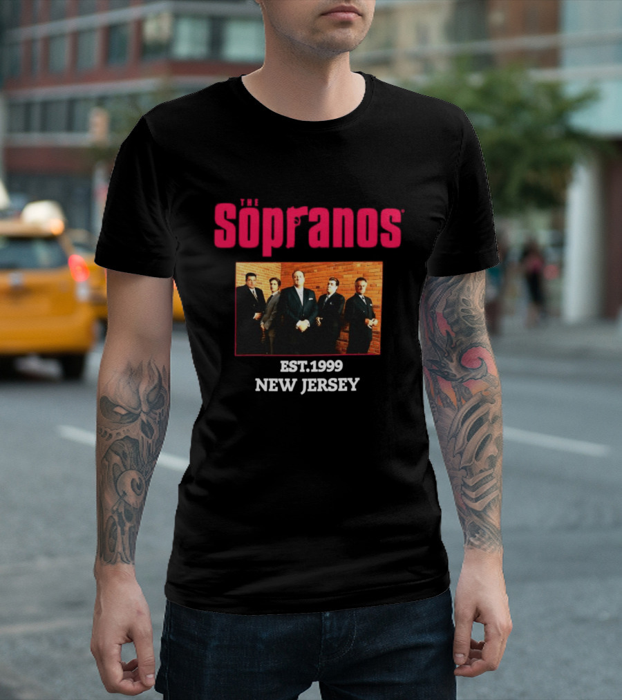 Sopranos Est 1999 New Jersey Cast Photo T-Shirt