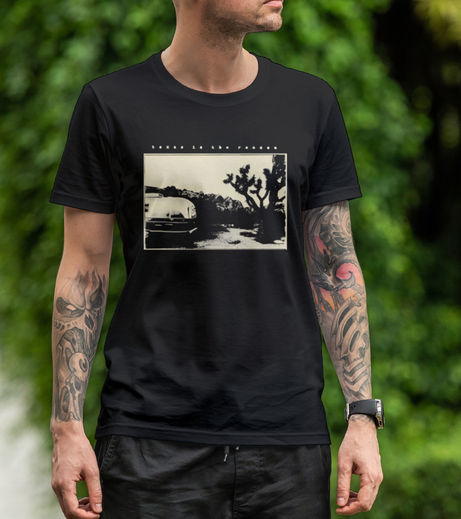 Texas Is The Reason Desert Landscape Vintage Trailer Scene T-Shirt