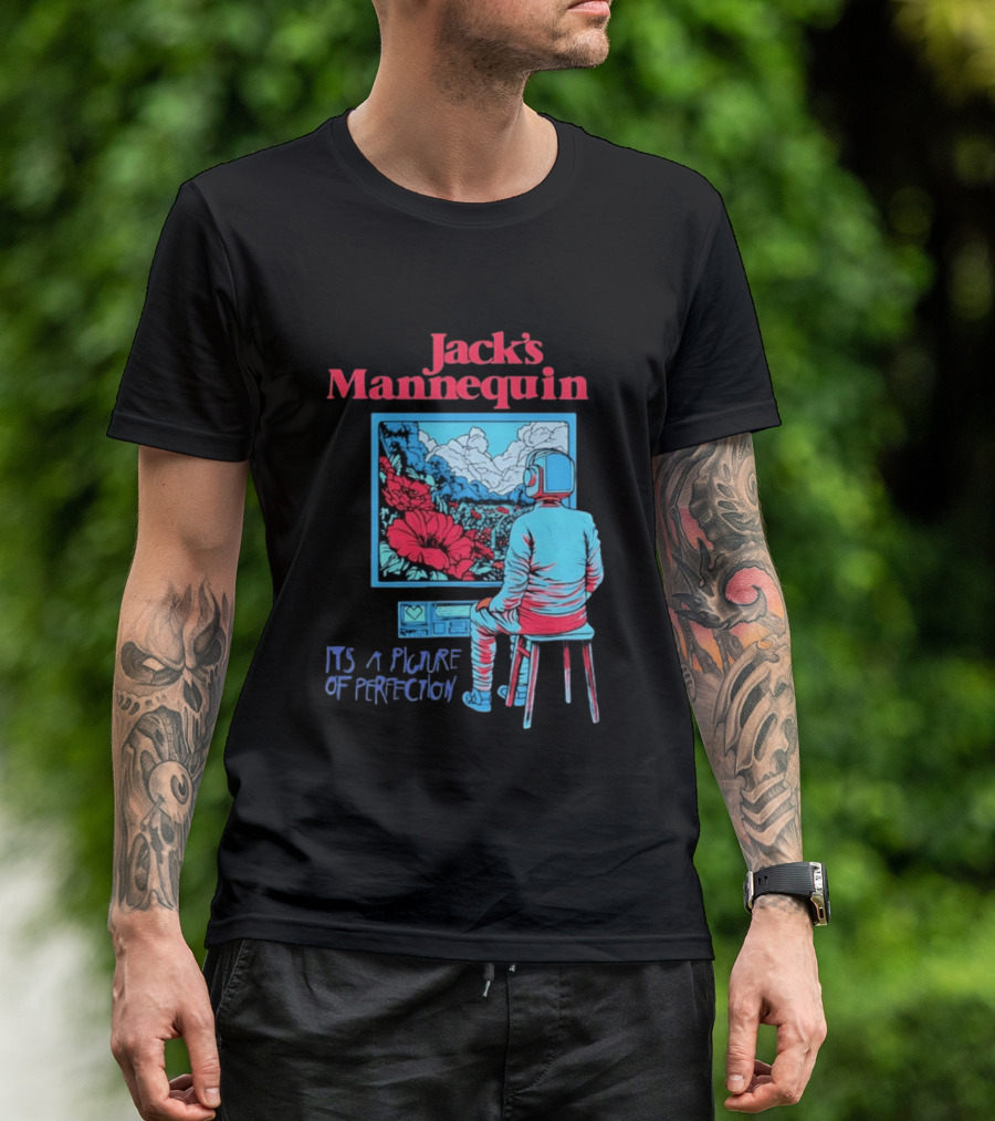 Jack's Mannequin It's A Picture Of Perfection Vibrant Robot Art Scene T-Shirt