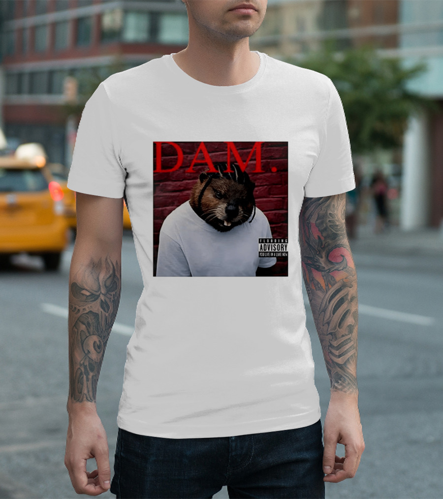 DAM Beavrick Logmar Flooding You Live In A Lake New T-Shirt