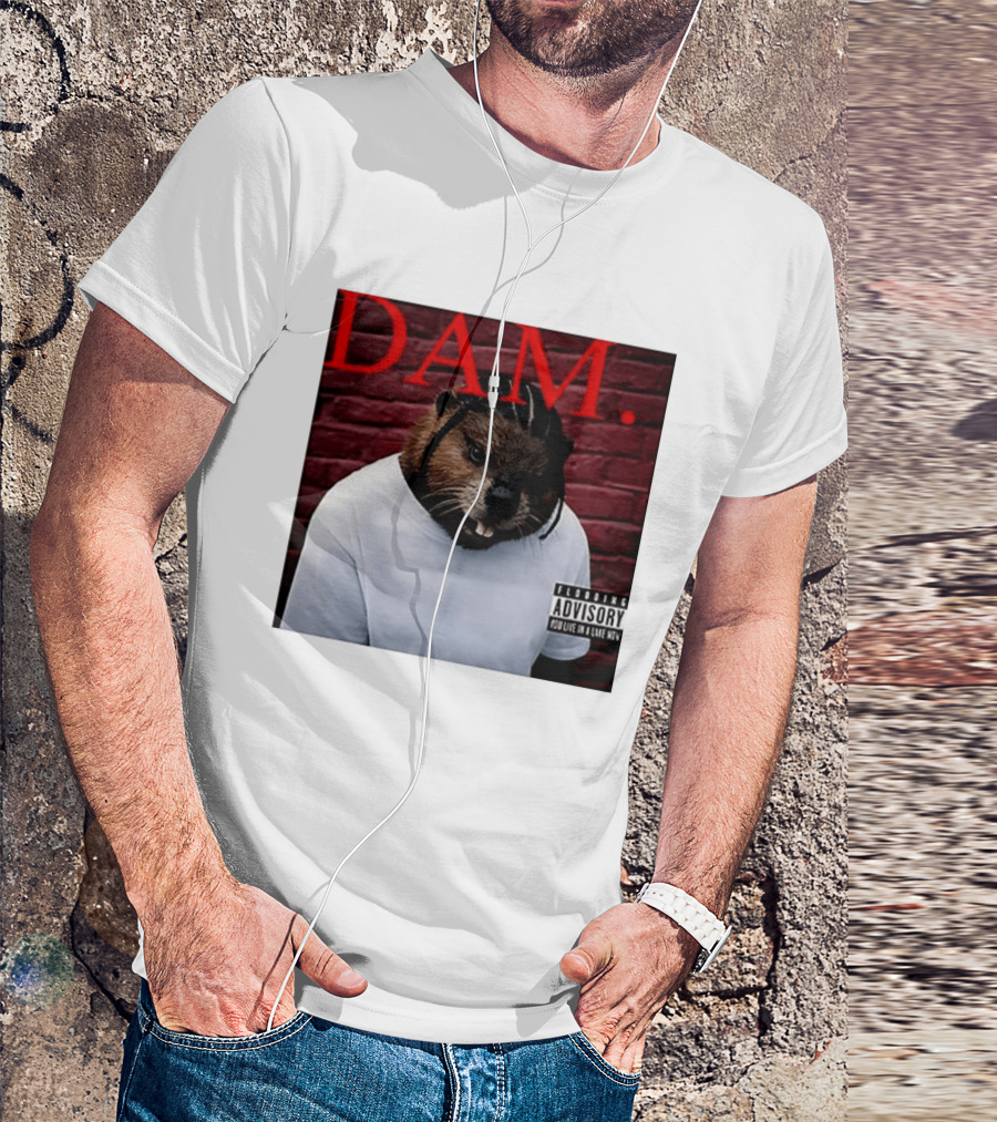 DAM Beavrick Logmar Flooding You Live In A Lake New T-Shirt