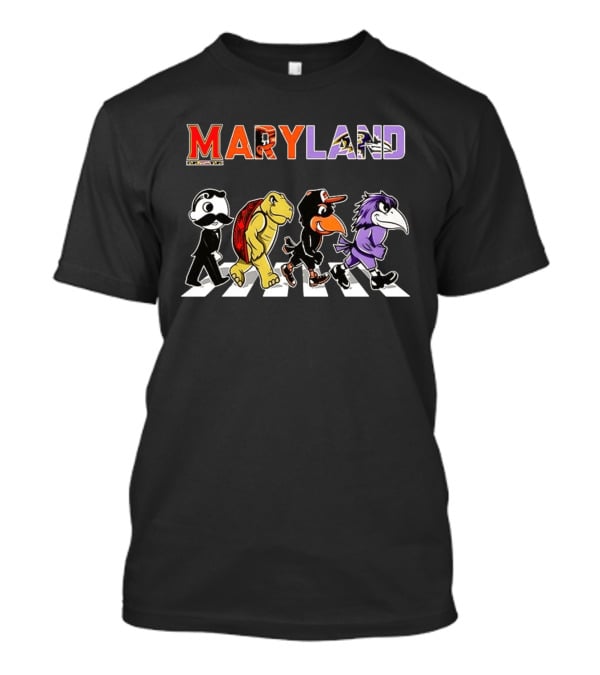 Maryland Terrapins Orioles Ravens Abbey Road T-Shirt