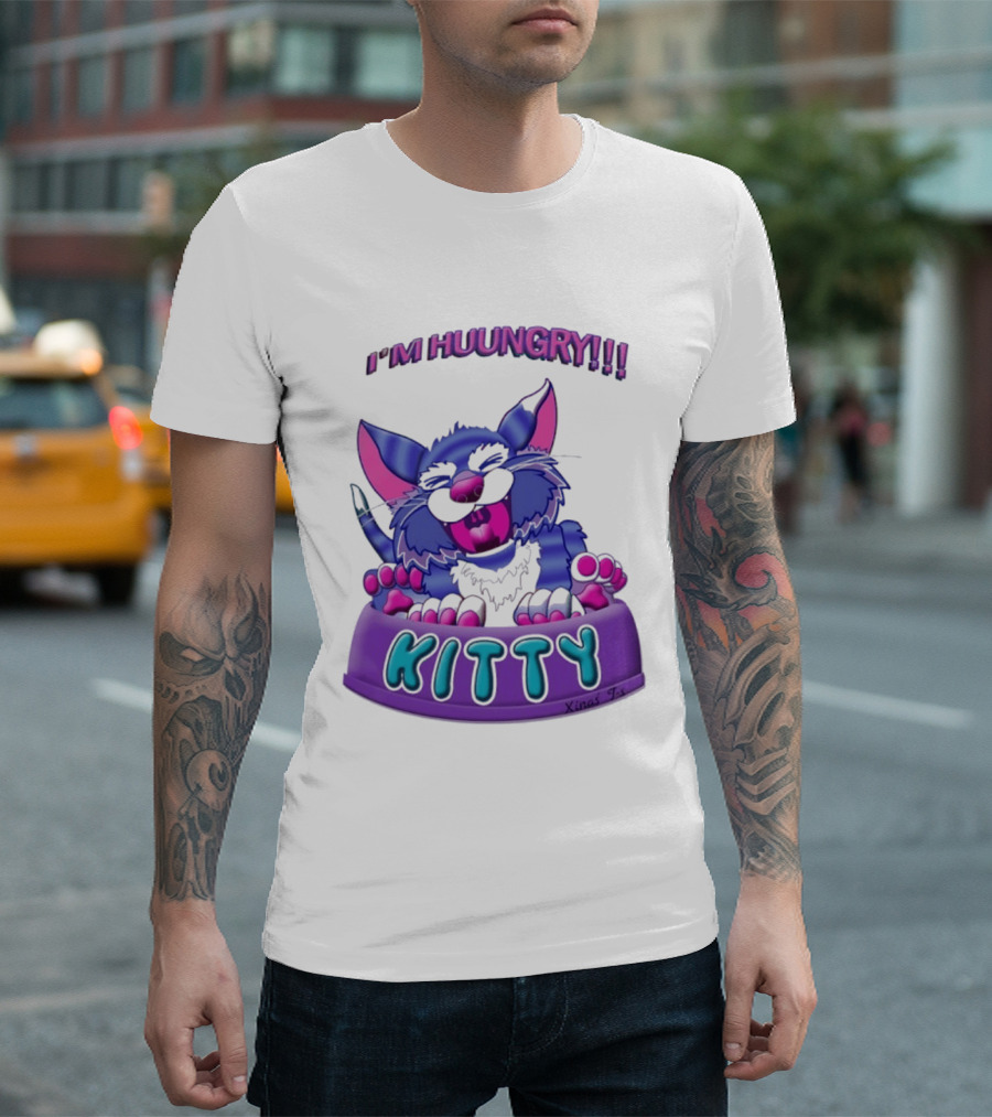 I'm Huungry Kitty Cartoon T-Shirt