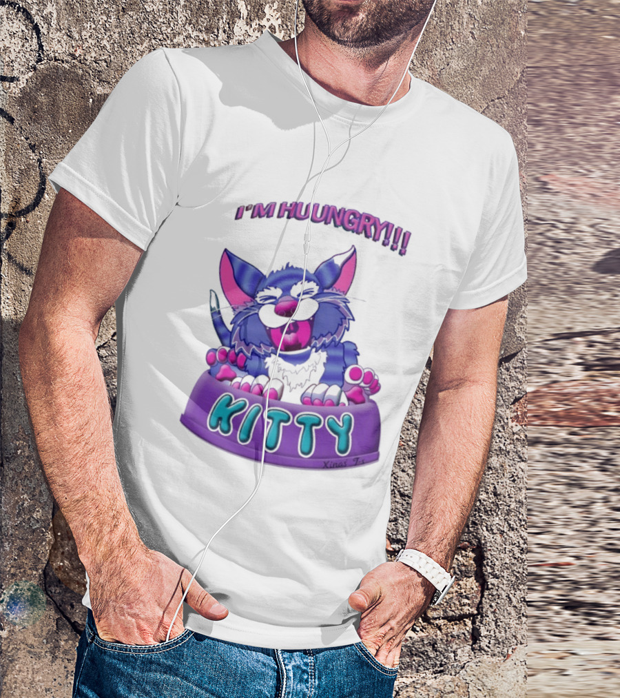 I'm Huungry Kitty Cartoon T-Shirt