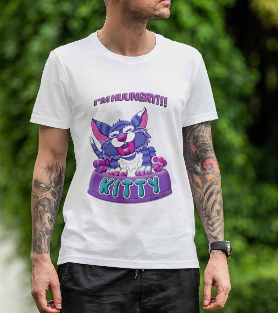I'm Huungry Kitty Cartoon T-Shirt