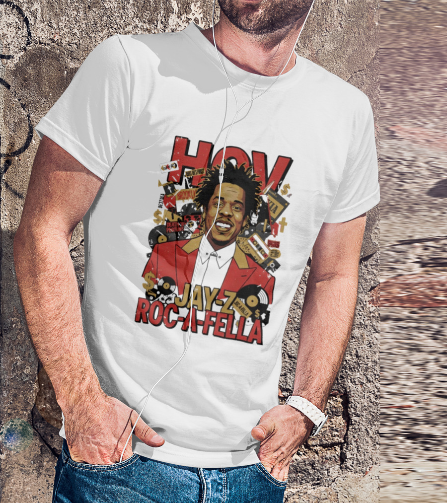 Jay Z Roc A Fella HOV Brooklyn Music Collage T-Shirt