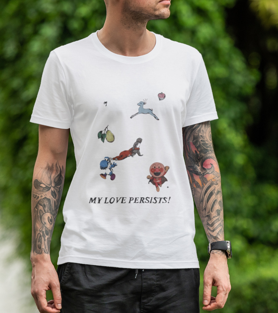 Monkey Punch Anpanman Yoshi My Love Persists Deer Fruit T-Shirt