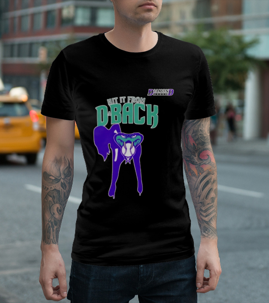 Hit It From D Back Arizona Baseball T-Shirt