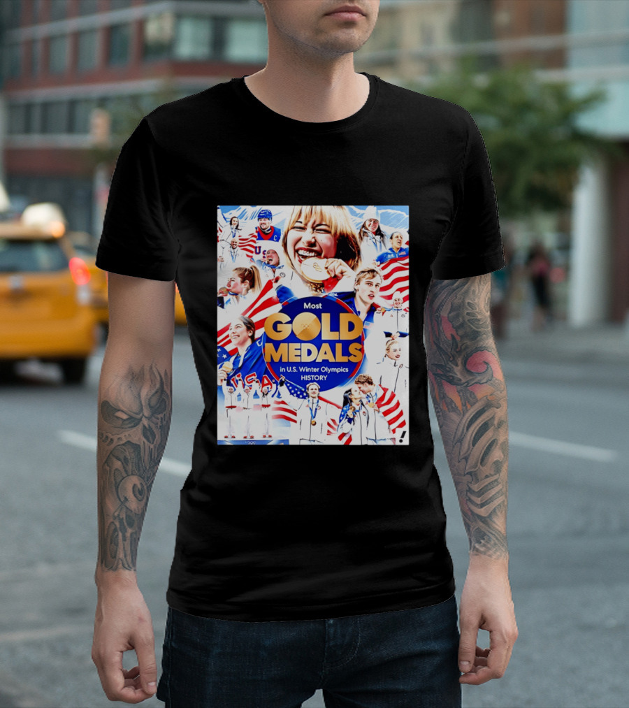 Most Gold Medals In U.S. Winter Olympics History 2026 T-Shirt