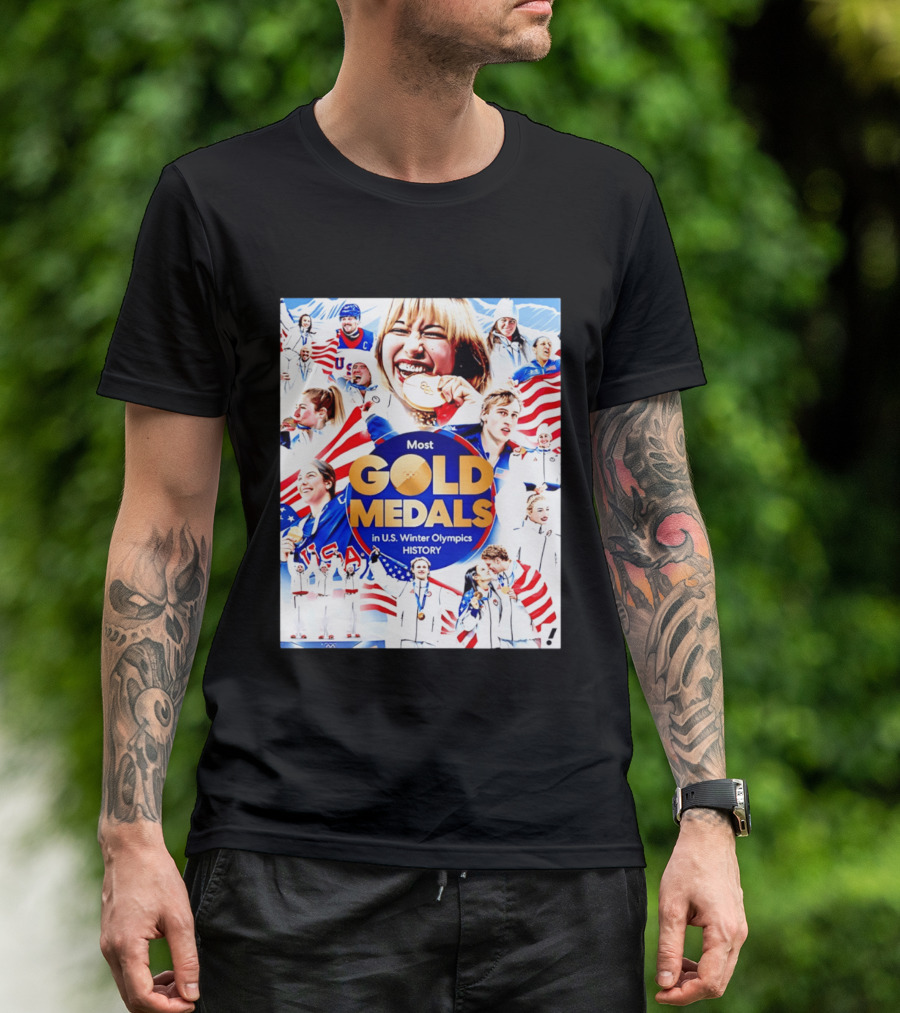 Most Gold Medals In U.S. Winter Olympics History 2026 T-Shirt