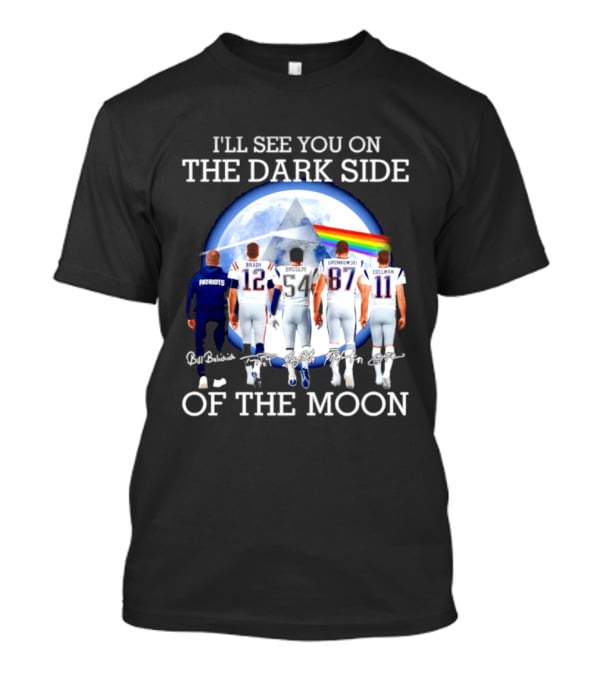 Patriots Brady Gronkowski Edelman Dark Side Of The Moon T-Shirt