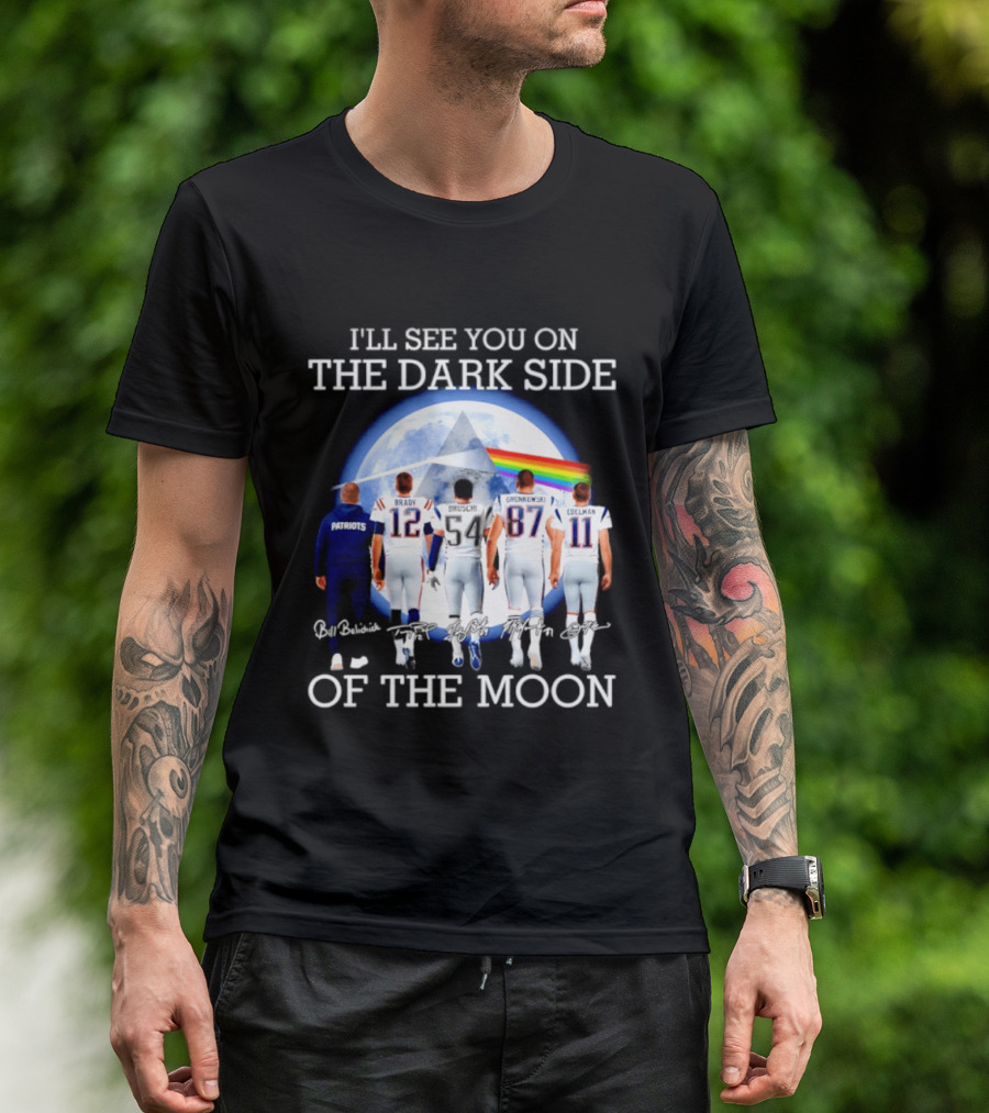 Patriots Brady Gronkowski Edelman Dark Side Of The Moon T-Shirt