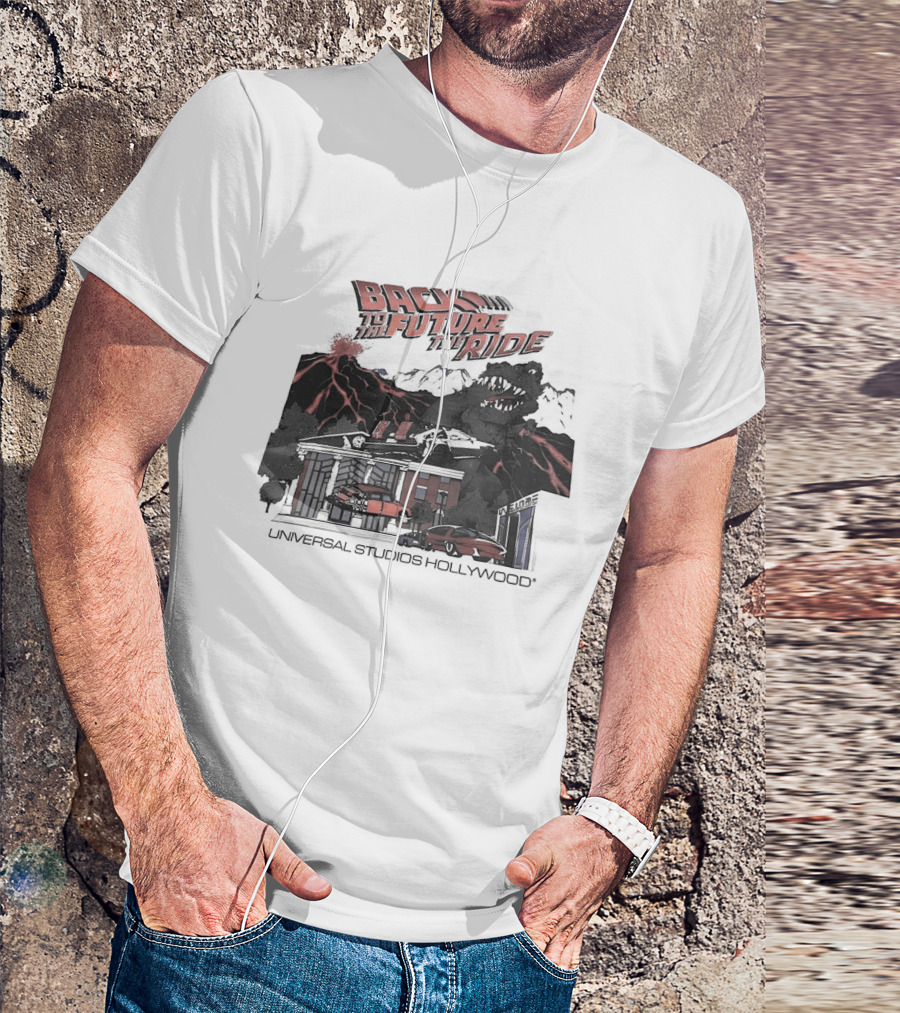 Back To The Future The Ride Lightning Universal Studios Hollywood Vintage Attraction T-Shirt