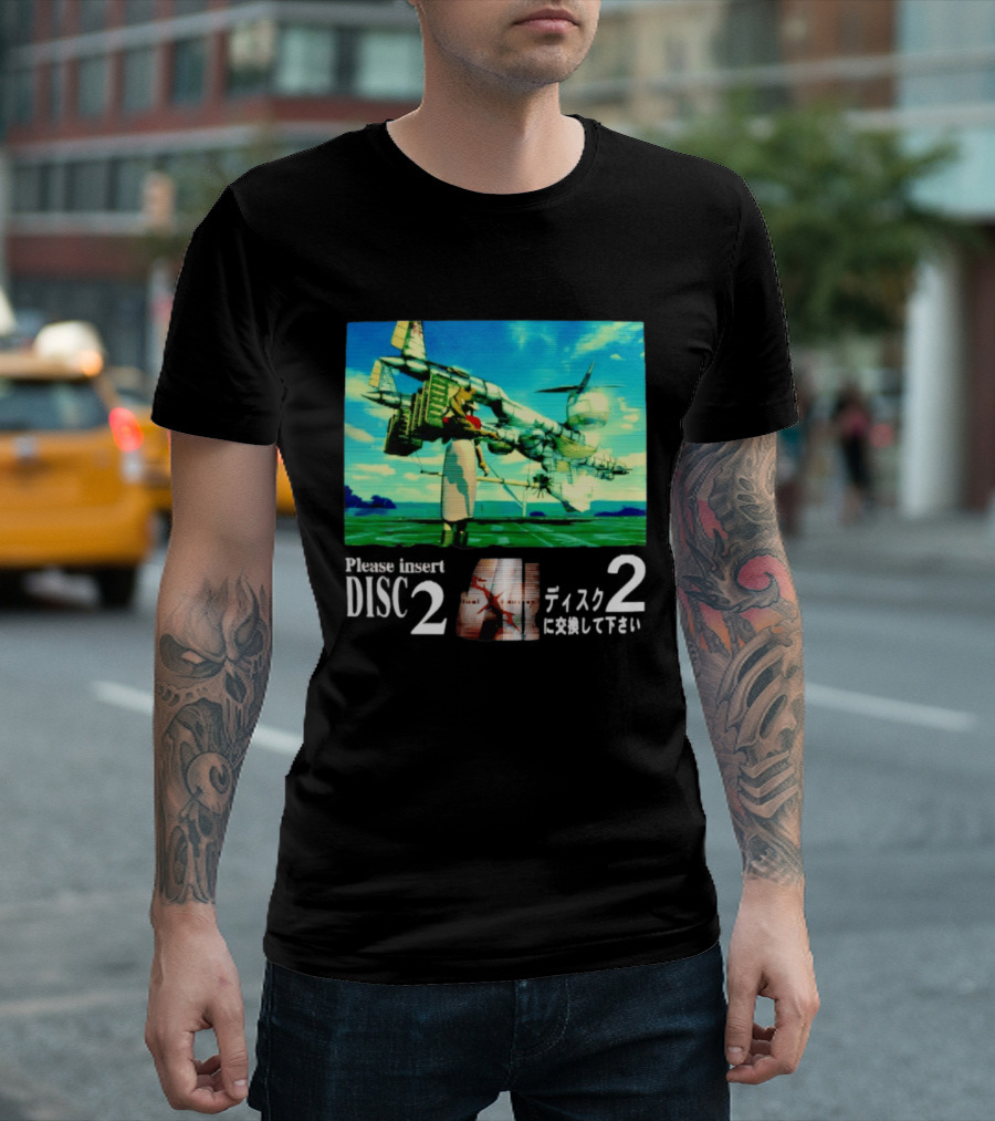 Please Insert Disc 2 Retro Anime Video Game Aesthetic T-Shirt