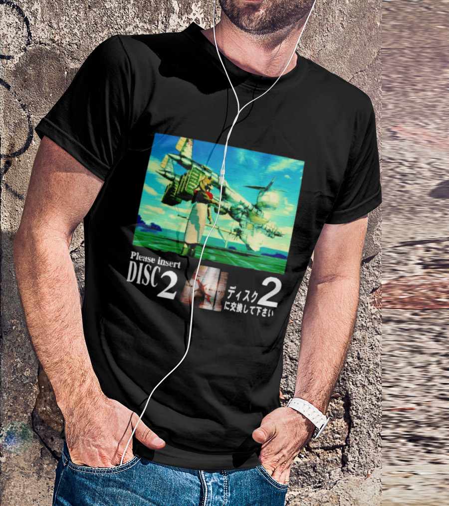 Please Insert Disc 2 Retro Anime Video Game Aesthetic T-Shirt