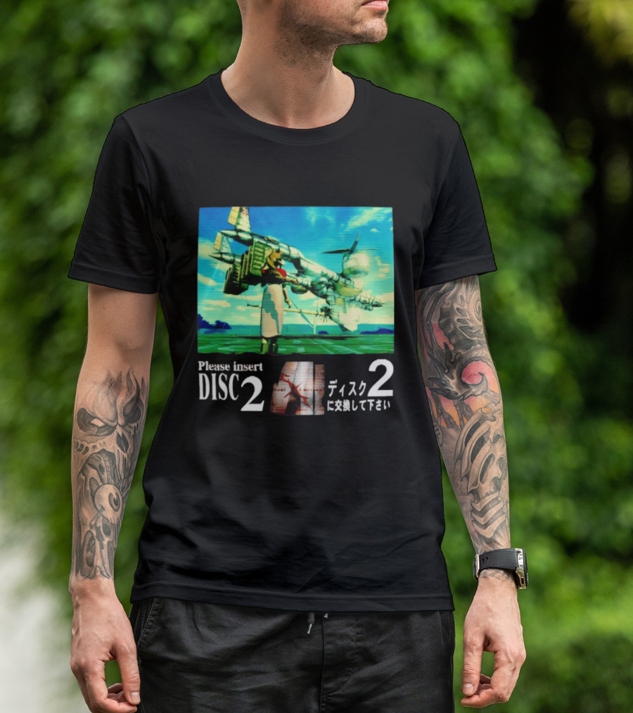 Please Insert Disc 2 Retro Anime Video Game Aesthetic T-Shirt