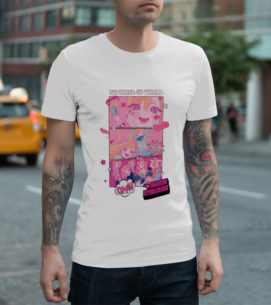 OMG Marin Kitagawa My Dress Up Darling Manga Panels T-Shirt