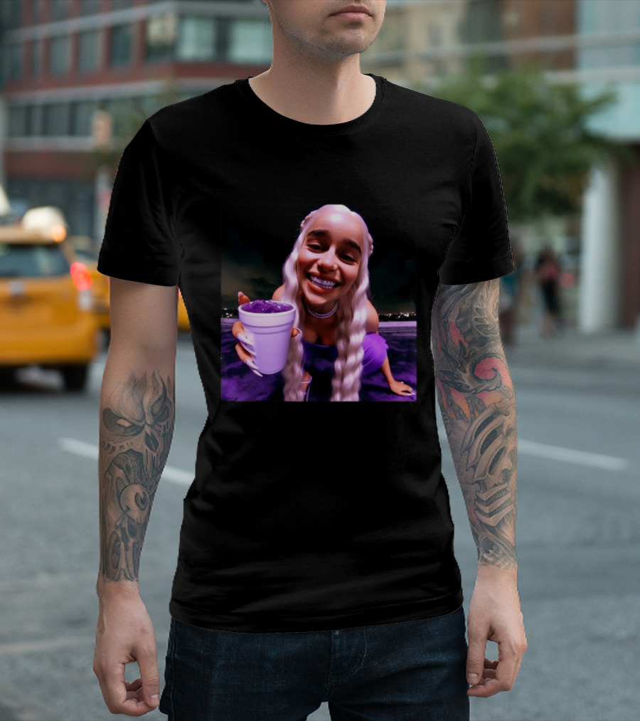 Nicolas Vans Emilia Clarke Daenerys Targaryen Grills And Purple Drink T-Shirt
