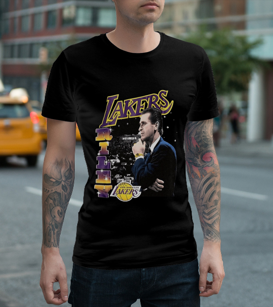 Los Angeles Lakers Pat Riley Hollywood Coach 1981 1990 T-Shirt