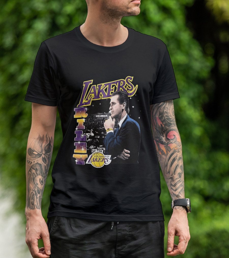 Los Angeles Lakers Pat Riley Hollywood Coach 1981 1990 T-Shirt