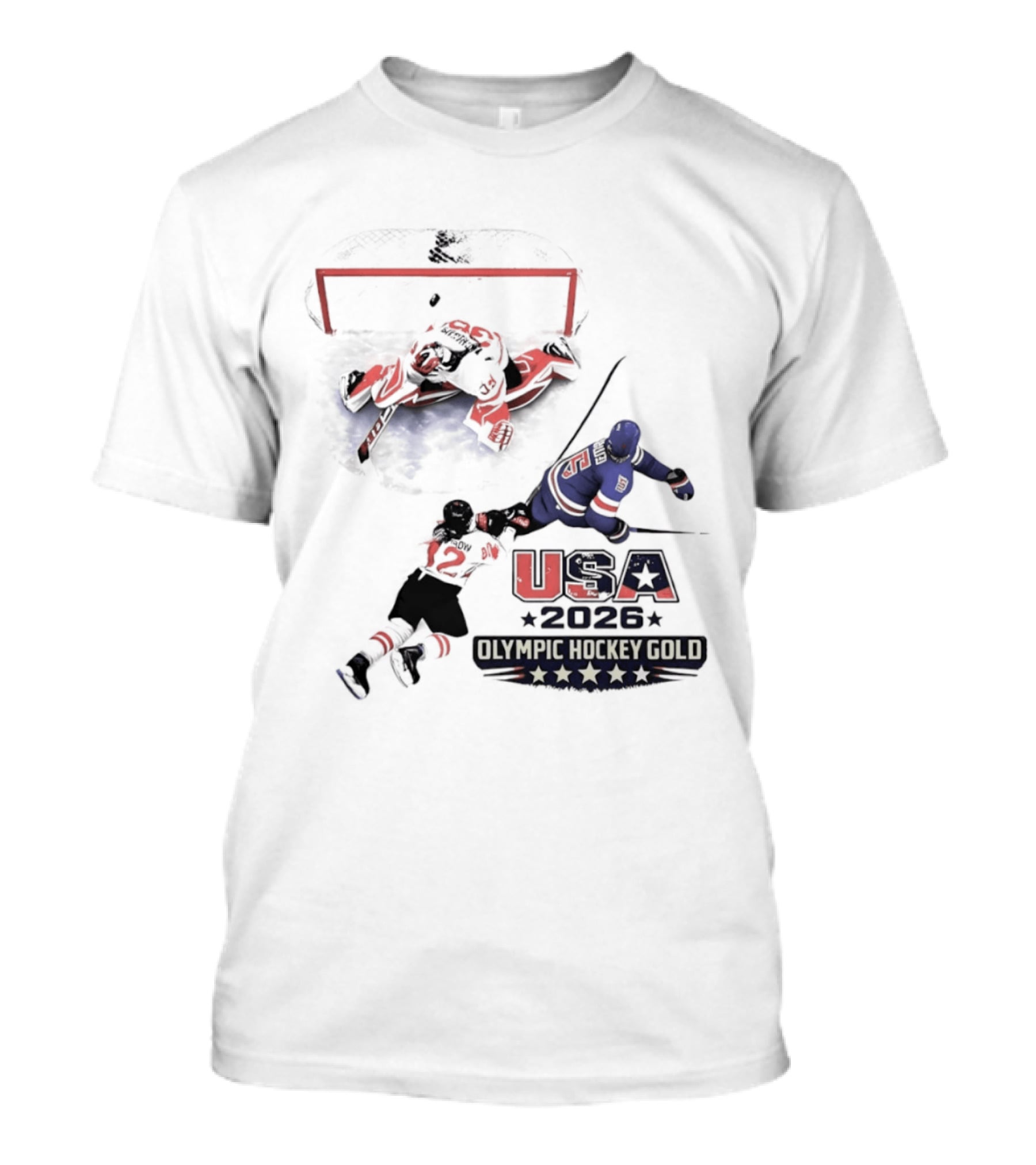 USA 2026 Olympic Hockey Gold Milano Cortina American T-Shirt