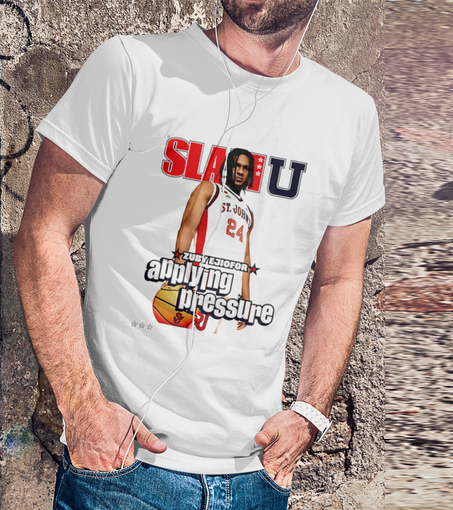 Zuby Ejiofor St. John's Red Storm SlamU Basketball Applying Pressure T-Shirt