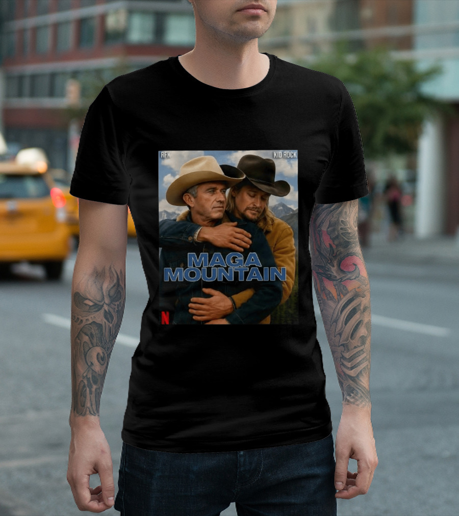 RFK Kid Rock Maga Mountain Netflix Parody Cowboy T-Shirt