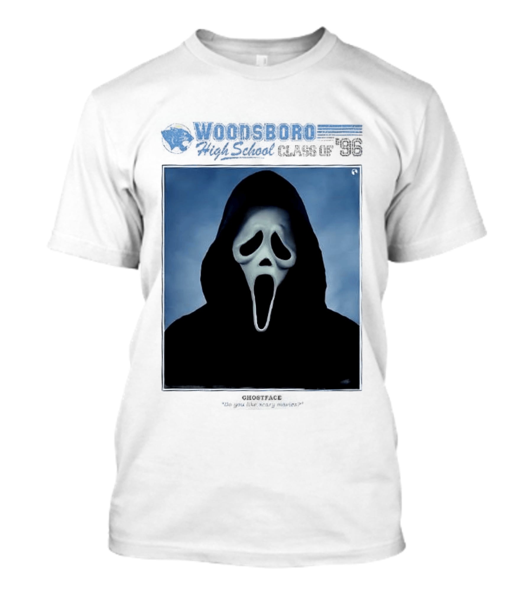 Ghostface Woodsboro High School Class Of '96 Yearbook Do You Like Scary Movies T-Shirt