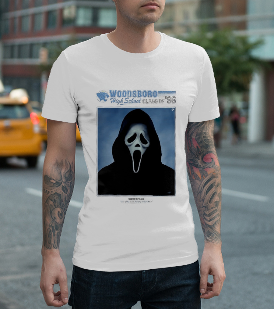 Ghostface Woodsboro High School Class Of '96 Yearbook Do You Like Scary Movies T-Shirt