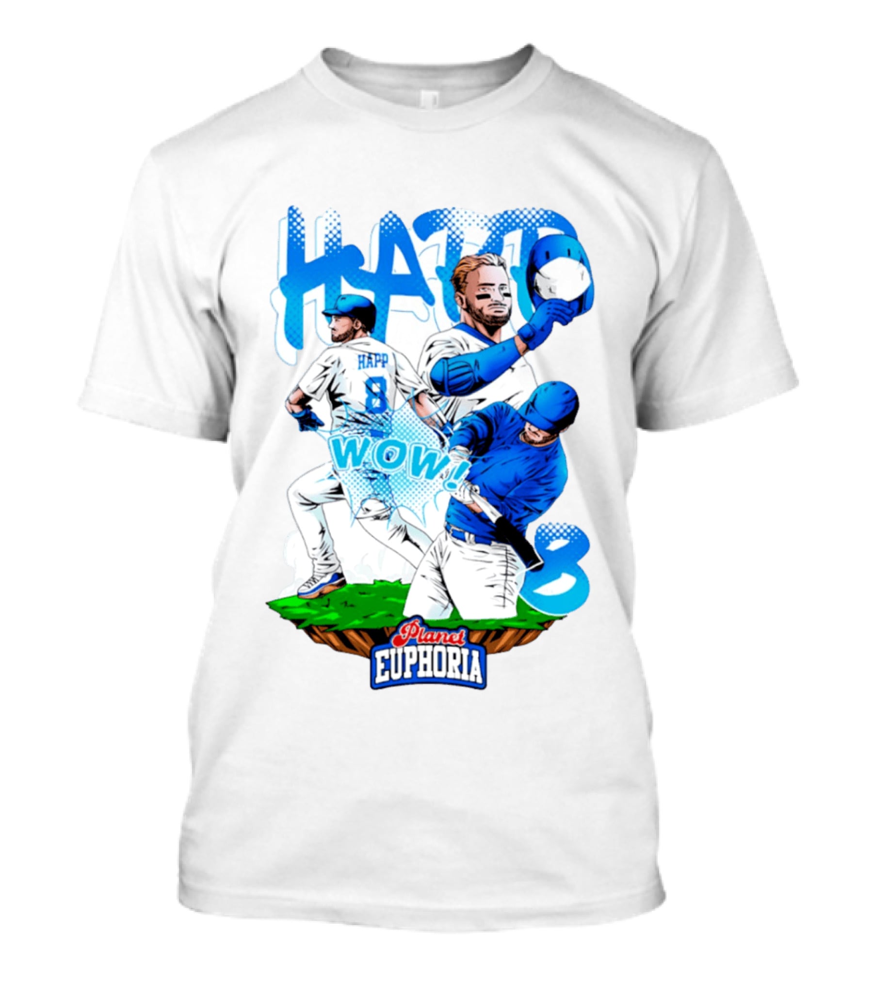 Planet Euphoria Ian Happ WOW 8 Chicago Cubs T-Shirt