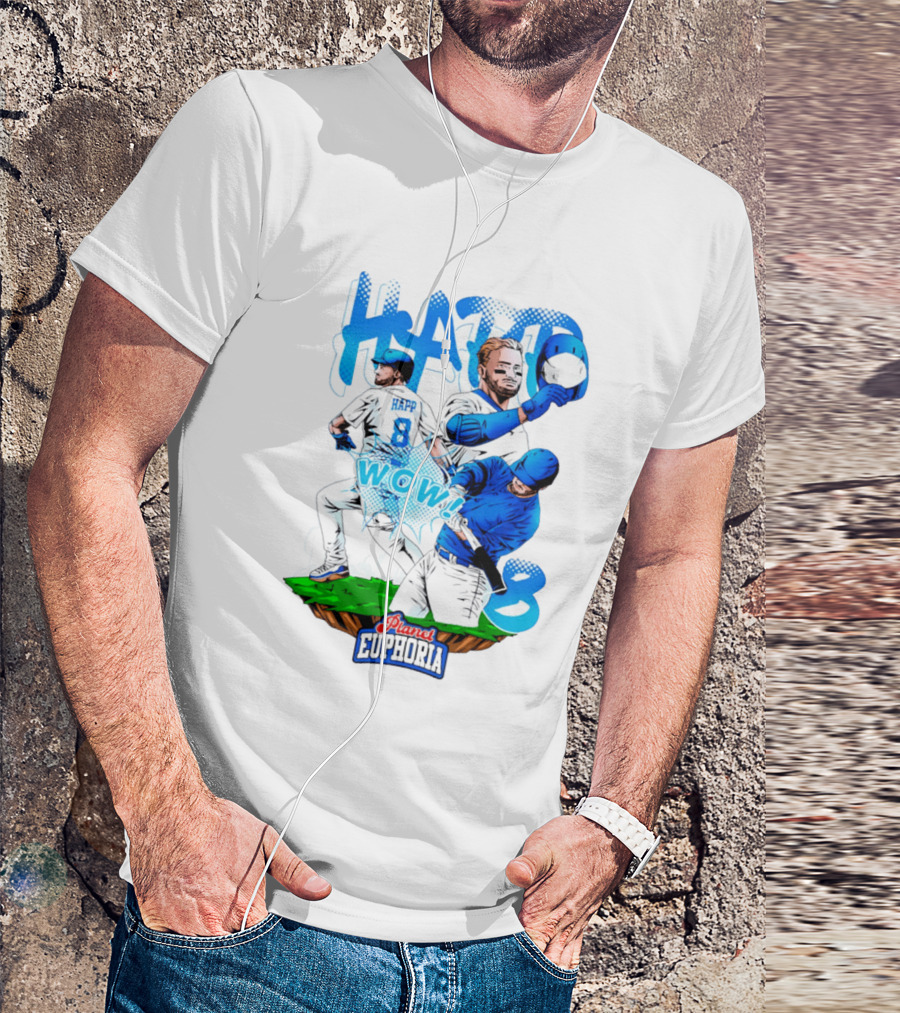 Planet Euphoria Ian Happ WOW 8 Chicago Cubs T-Shirt