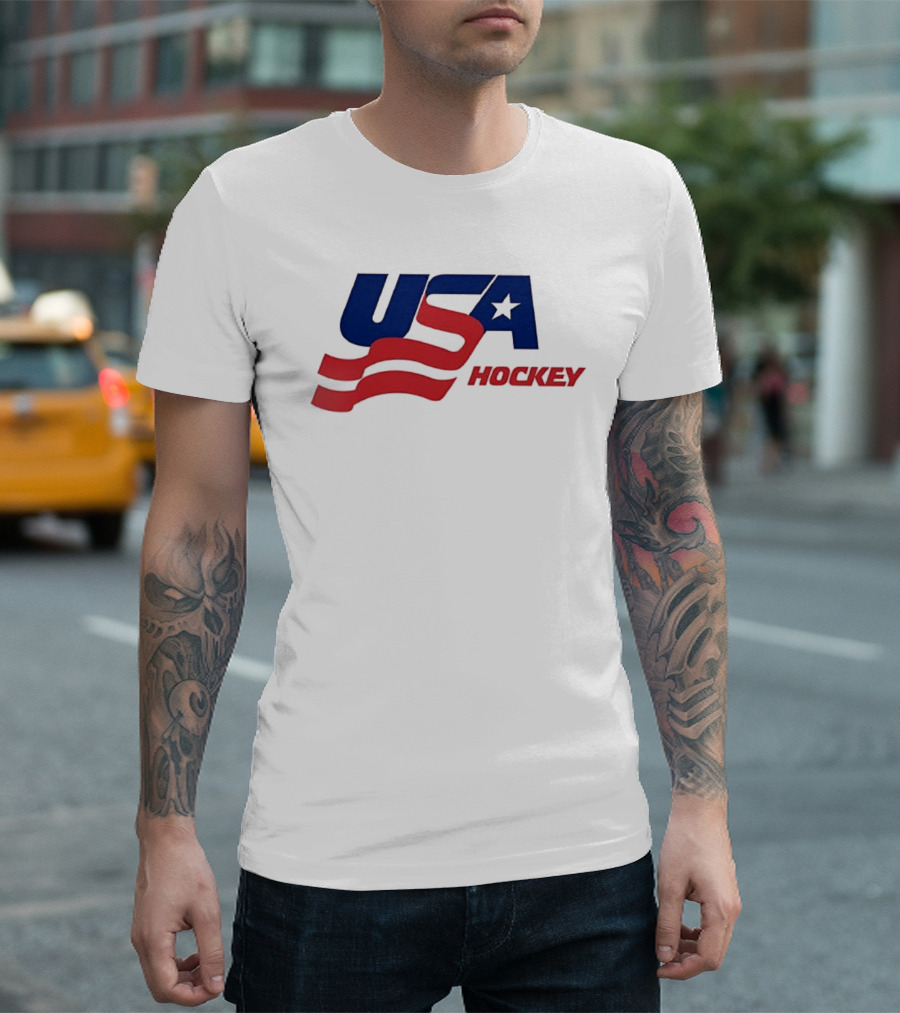 USA Hockey Flag Team Ice T-Shirt