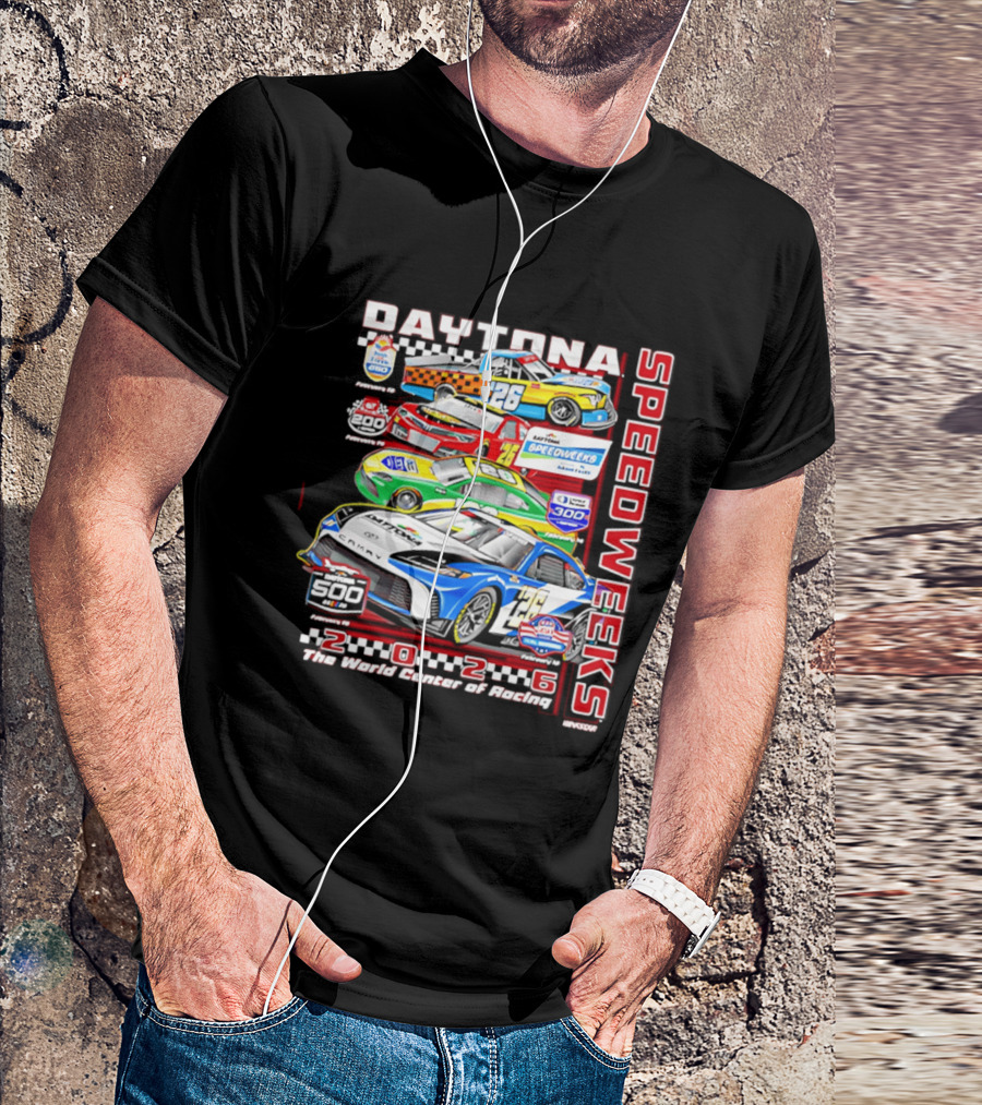 2026 Daytona 500 Speedweeks The World Center Of Racing Champion Cars Racing T-Shirt