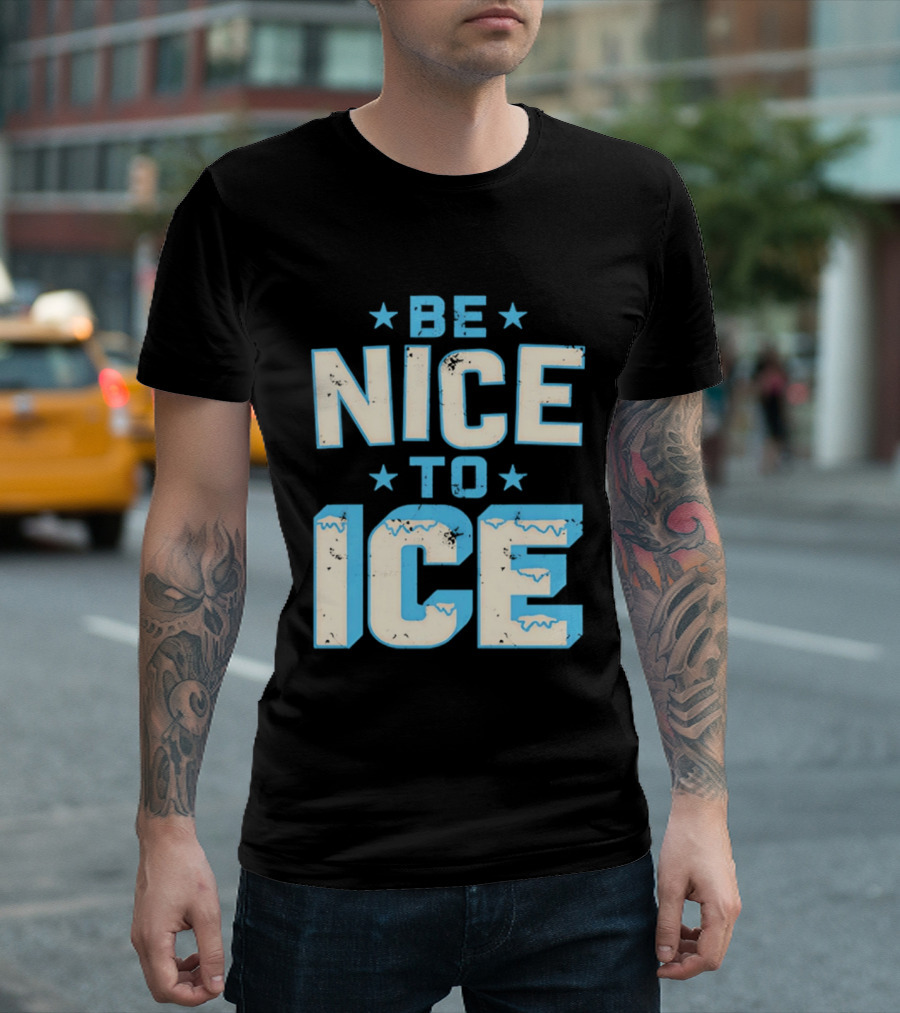 Be Nice To Ice Snowflake Star T-Shirt