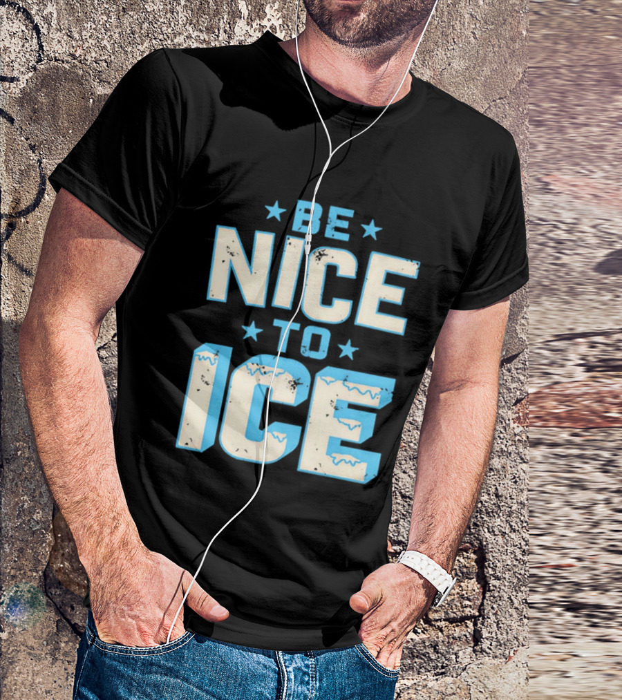 Be Nice To Ice Snowflake Star T-Shirt