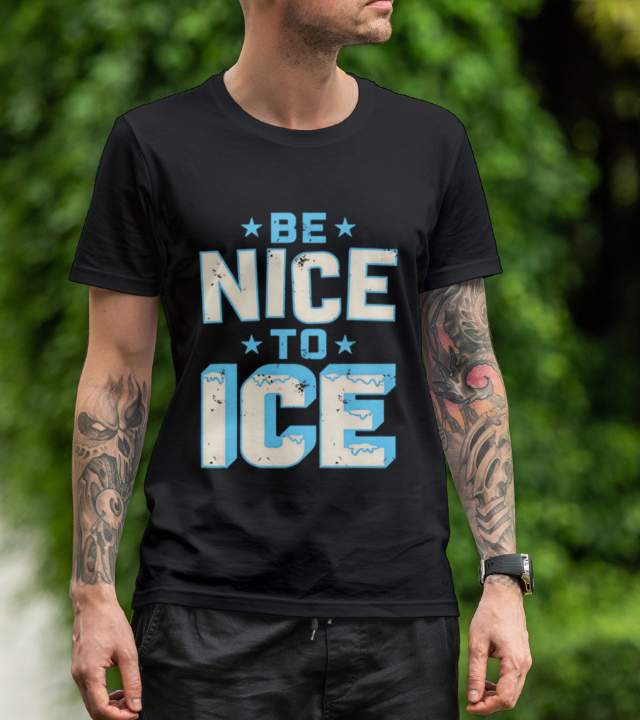 Be Nice To Ice Snowflake Star T-Shirt