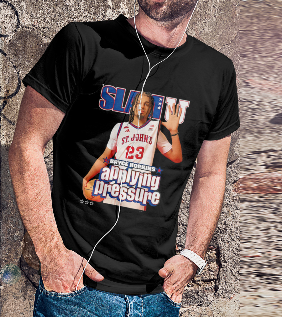 Bryce Hopkins St. John's Red Storm SlamU Applying Pressure Basketball Star T-Shirt