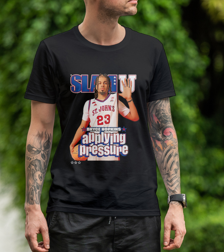Bryce Hopkins St. John's Red Storm SlamU Applying Pressure Basketball Star T-Shirt