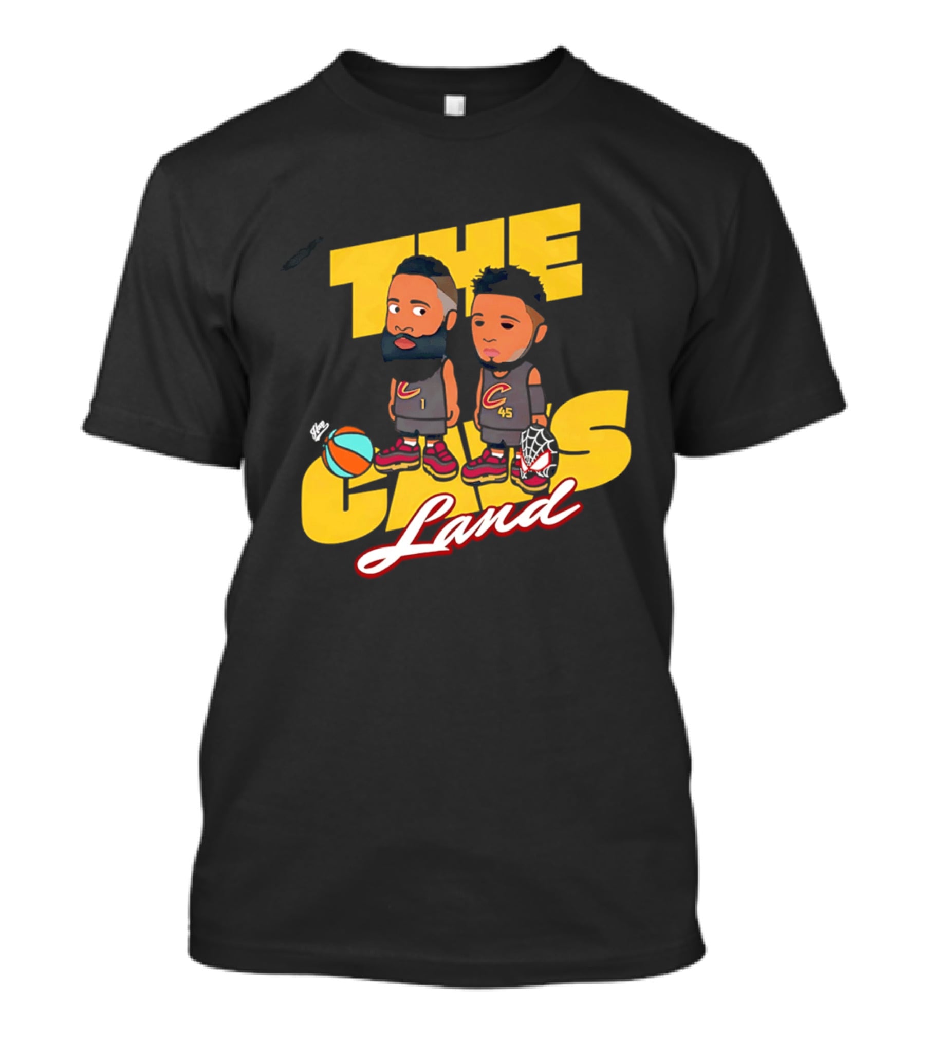 The Cavs Land Cleveland Cavaliers Cartoon Beard Spida T-Shirt