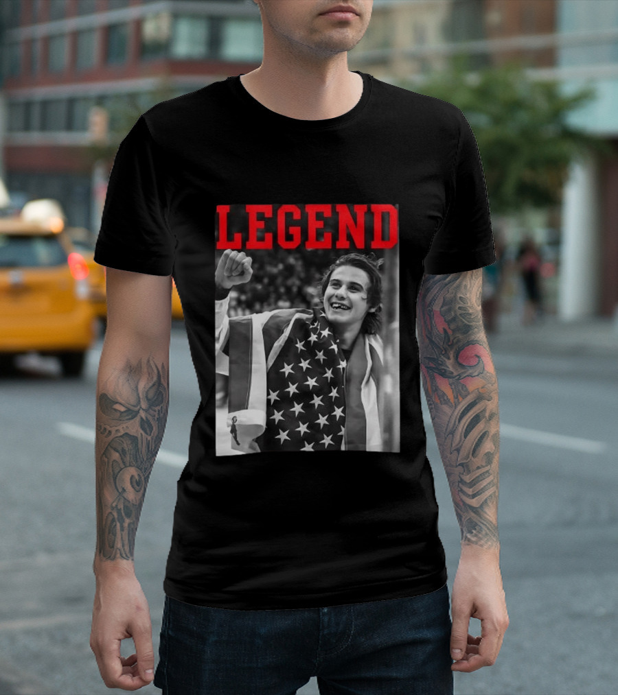 Jack Hughes USA Legend Olympic Gold Medal Hockey T-Shirt
